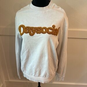 ASOS White Sweatshirt with Gold Text Daysocial